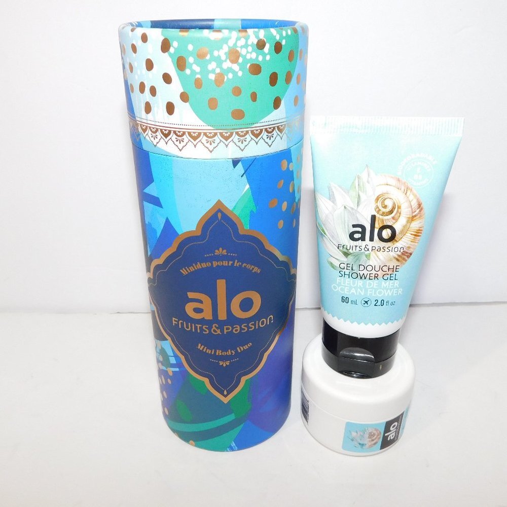 Fruits & Passion ALO Mini Body Duo Ocean Flower Body Cream Show Gel NEW